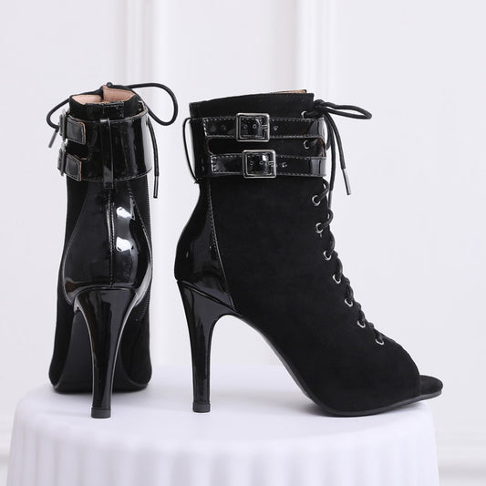 Women's Stiletto Boots with Buckles Dsers