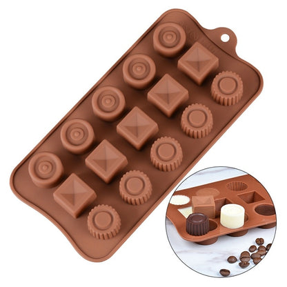 SILIKOLOVE 3D Chocolate Mold Silicone Chocolates Molds for Baking Nonstick Jelly Pudding Sugarcraft Mould DIY Kitchen Bakeware Dsers