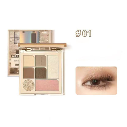 Autumn Winter Eye Shadow Palette 7 Colors Eye Face Makeup Highlighter Blush Matte Shimmer Pigment Easy to Wear Beauty Cosmetics