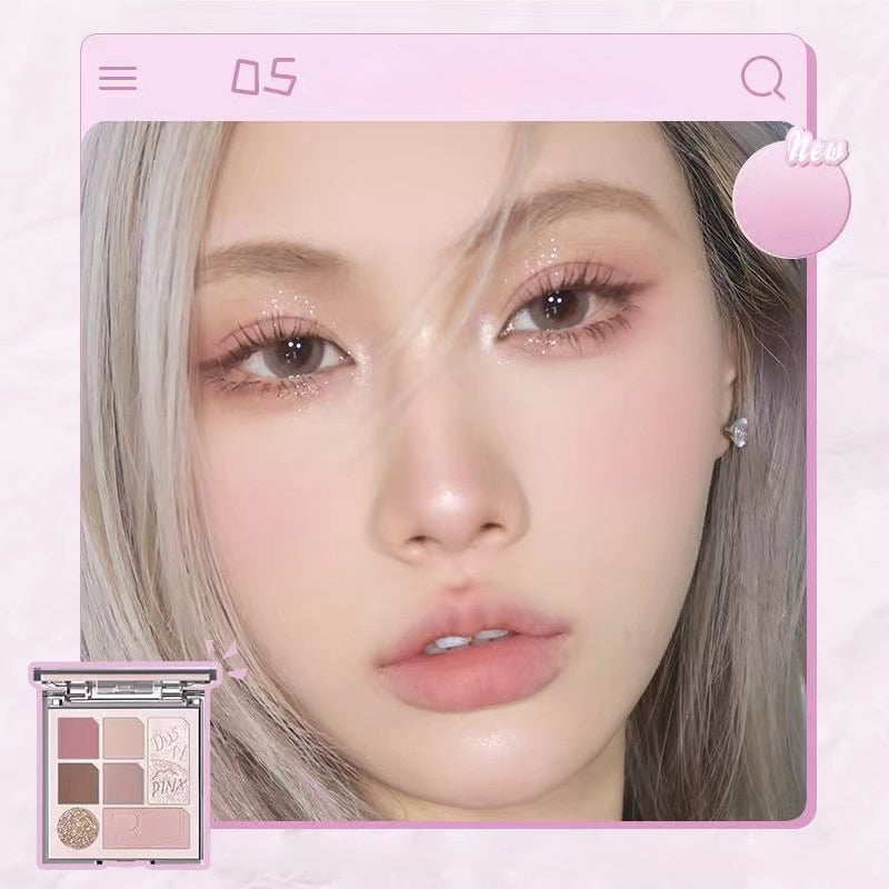 Autumn Winter Eye Shadow Palette 7 Colors Eye Face Makeup Highlighter Blush Matte Shimmer Pigment Easy to Wear Beauty Cosmetics