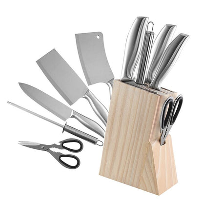 Stainless Steel Kitchen Knives Set Tools Kitchen Knife Scissors Knife Sharpener Chef Slicer Nakiri Paring Chopping Knife Holder Dsers