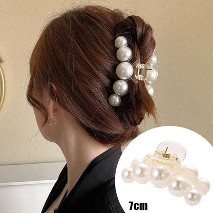 Pearl Hair Claw Set Clip for Women Gold Color Hairpins Metal Hair Accessories Geometric Hollow Pincer Barrette Crystal Clip Big Dsers