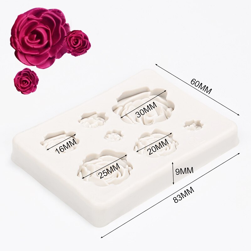 Rose Mold DIY Flower Baking Silicone Cake Decorating Tool Pastry Fondant Sugarcraft Mould Chocolate Biscuits Cookies Kitchen Dsers