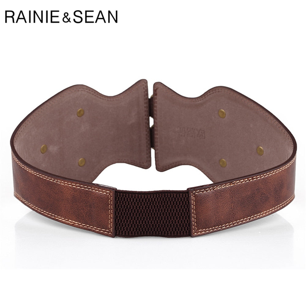 Women's Elastic Punk Rivet Waist Belt Dsers