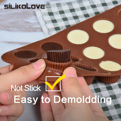 SILIKOLOVE 3D Chocolate Mold Silicone Chocolates Molds for Baking Nonstick Jelly Pudding Sugarcraft Mould DIY Kitchen Bakeware Dsers