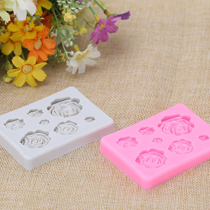 Rose Mold DIY Flower Baking Silicone Cake Decorating Tool Pastry Fondant Sugarcraft Mould Chocolate Biscuits Cookies Kitchen Dsers