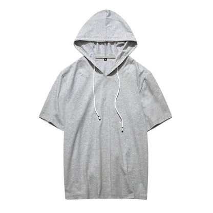 Men's Causal Hooded Short Sleeved T-Shirt Good for Sports Dsers