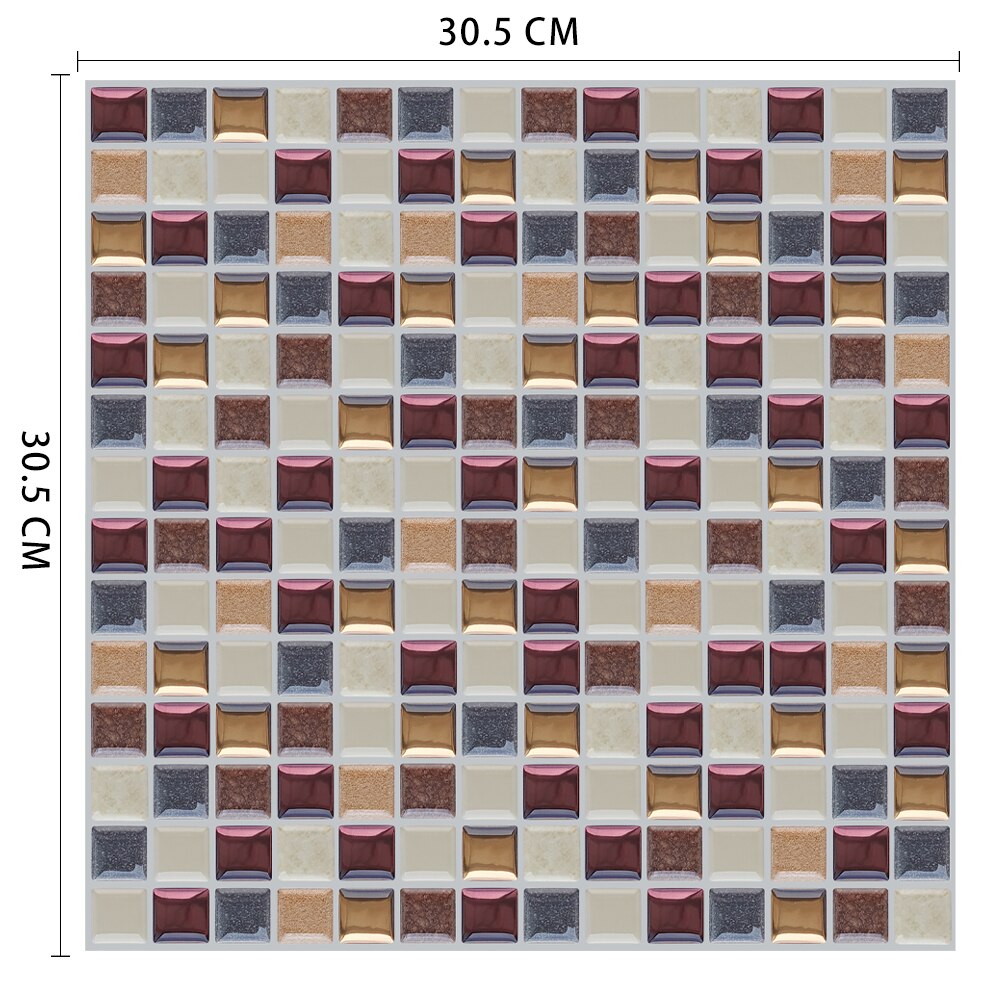 Mosaic Self Adhesive Backsplash Kitchen Bathroom Vinyl Wallpaper 3D Peel and Stick Wall Tiles Dsers