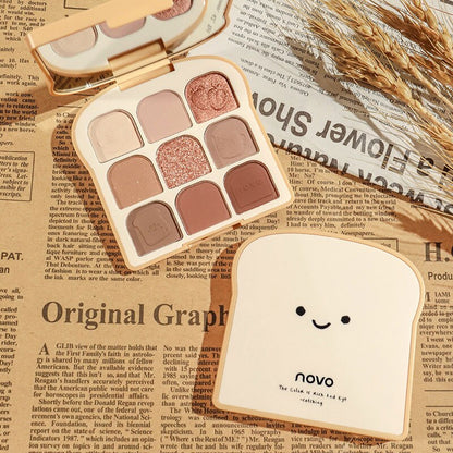 Novo 9 Colors Pearlescent Matte Eyeshadow Palette Waterproof Long-lasting Eyeshadows Shiny Eye Korean Kwaii Makeup Wholesale