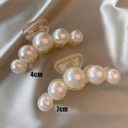 Pearl Hair Claw Set Clip for Women Gold Color Hairpins Metal Hair Accessories Geometric Hollow Pincer Barrette Crystal Clip Big Dsers