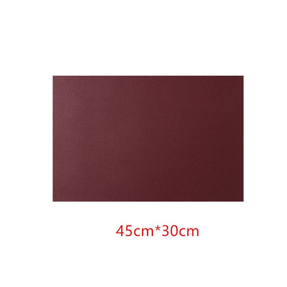 Rectangular Table Mat PU Leather Placemat  Waterproof Greaseproof  Pad Kitchen for Dining Anti-Scalding Insulation Dsers