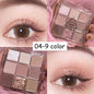 Nine-color Eye Shadow Palette Iris Purple Glitter Pearly Eyeshadow Palette Fashion Korean Shiny Eye Shadow Charming Eye Makeup