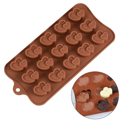 SILIKOLOVE 3D Chocolate Mold Silicone Chocolates Molds for Baking Nonstick Jelly Pudding Sugarcraft Mould DIY Kitchen Bakeware Dsers