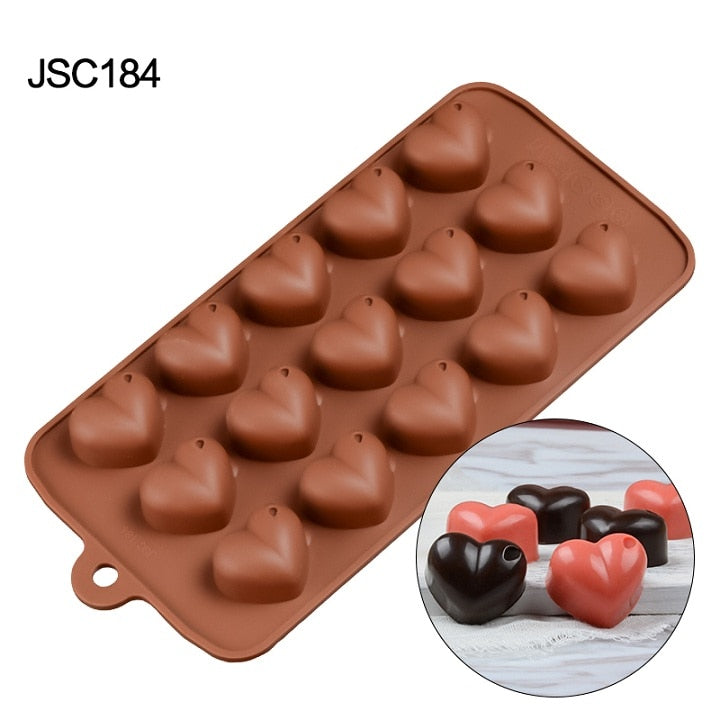 SILIKOLOVE 3D Chocolate Mold Silicone Chocolates Molds for Baking Nonstick Jelly Pudding Sugarcraft Mould DIY Kitchen Bakeware Dsers