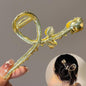 Pearl Hair Claw Set Clip for Women Gold Color Hairpins Metal Hair Accessories Geometric Hollow Pincer Barrette Crystal Clip Big Dsers