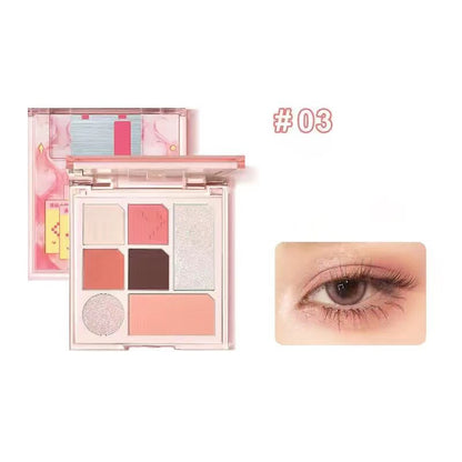 Autumn Winter Eye Shadow Palette 7 Colors Eye Face Makeup Highlighter Blush Matte Shimmer Pigment Easy to Wear Beauty Cosmetics