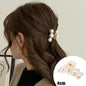 Pearl Hair Claw Set Clip for Women Gold Color Hairpins Metal Hair Accessories Geometric Hollow Pincer Barrette Crystal Clip Big Dsers