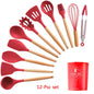 Silicone Cooking Utensils 11/12/13Pcs Kitchen Utensil Set Non-stick Spatula Wooden Handle with Storage Box Kitchen Appliances Dsers