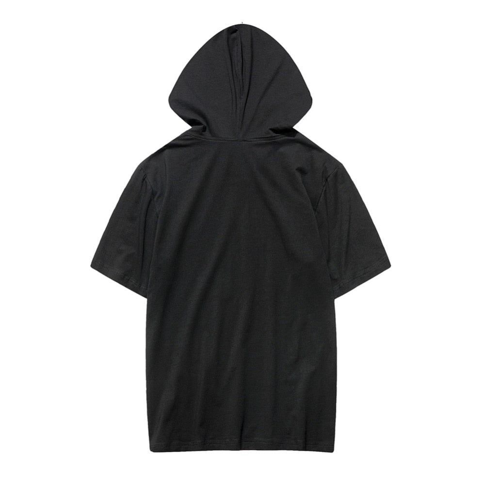 Men's Causal Hooded Short Sleeved T-Shirt Good for Sports Dsers