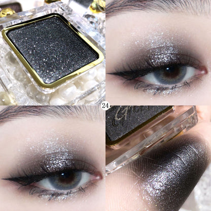 Punk Smoky Cool Eyeshadow Palette Pearly Bright Matte Glitter Eyeshadow Palette Lasting Black Makeup Eyeshadow Palette Beauty