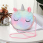 New Fashion Children Girls Shoulder Bag Cute Unicorn Animals Messenger Bag Kids Keys Coin Purse Cute Princess Mini Handbag