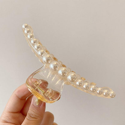 Pearl Hair Claw Set Clip for Women Gold Color Hairpins Metal Hair Accessories Geometric Hollow Pincer Barrette Crystal Clip Big Dsers