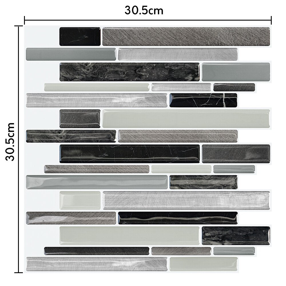 Waterproof Peel and Stick Backsplash Vinyl Smart Tile Self Adhesive Kitchen Wall Sticker Dsers