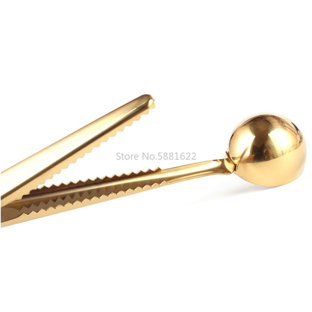 Two-in-one Stainless Steel Coffee Spoon Sealing Clip Kitchen Gold Accessories Recipient Cafe Expresso Cucharilla Decoration Dsers