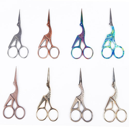 1Pcs Colorful Stainless Steel Antique Scissors European Classic Craft Knitting Sewing Handicraft Scissor DIY Jewelry Tools New