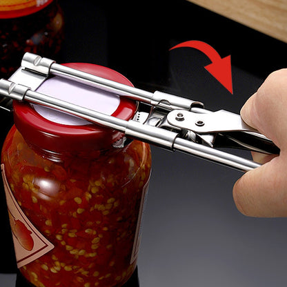 Professional Portable Adjustable Manual Stainless Steel Jar Lid Opener Gripper Can Opener Kitchen Supplies Accessories Dsers