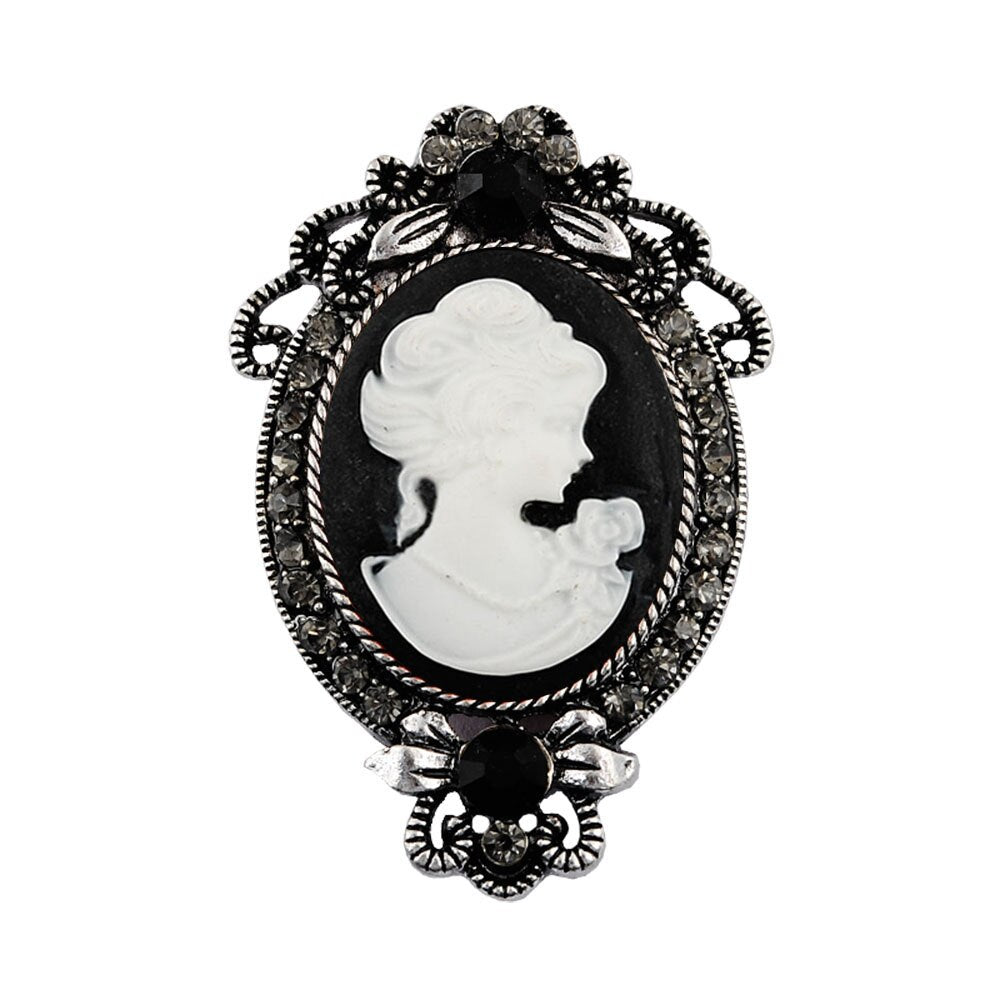 Queen Silhouette Vintage Style Brooch Dsers