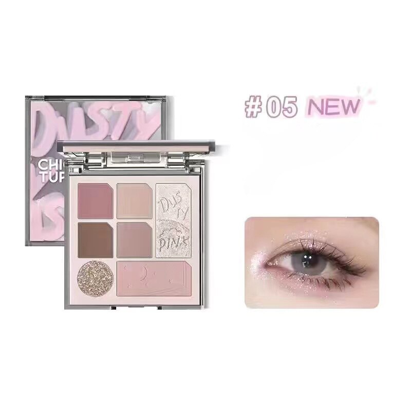 Autumn Winter Eye Shadow Palette 7 Colors Eye Face Makeup Highlighter Blush Matte Shimmer Pigment Easy to Wear Beauty Cosmetics