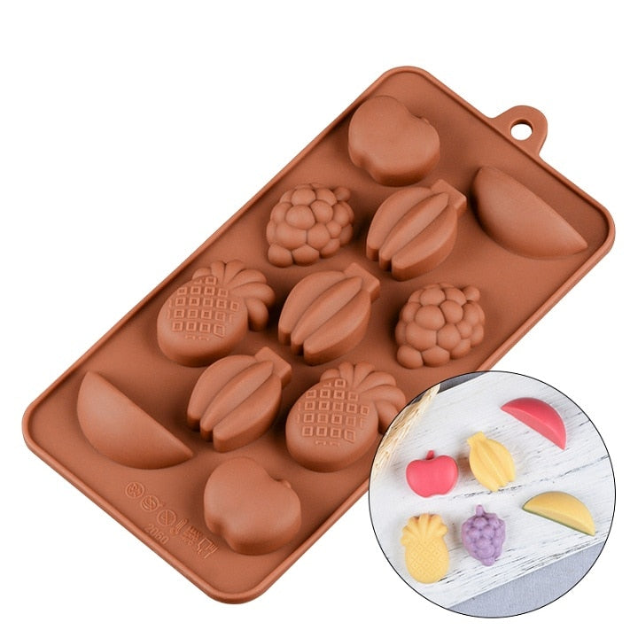 SILIKOLOVE 3D Chocolate Mold Silicone Chocolates Molds for Baking Nonstick Jelly Pudding Sugarcraft Mould DIY Kitchen Bakeware Dsers