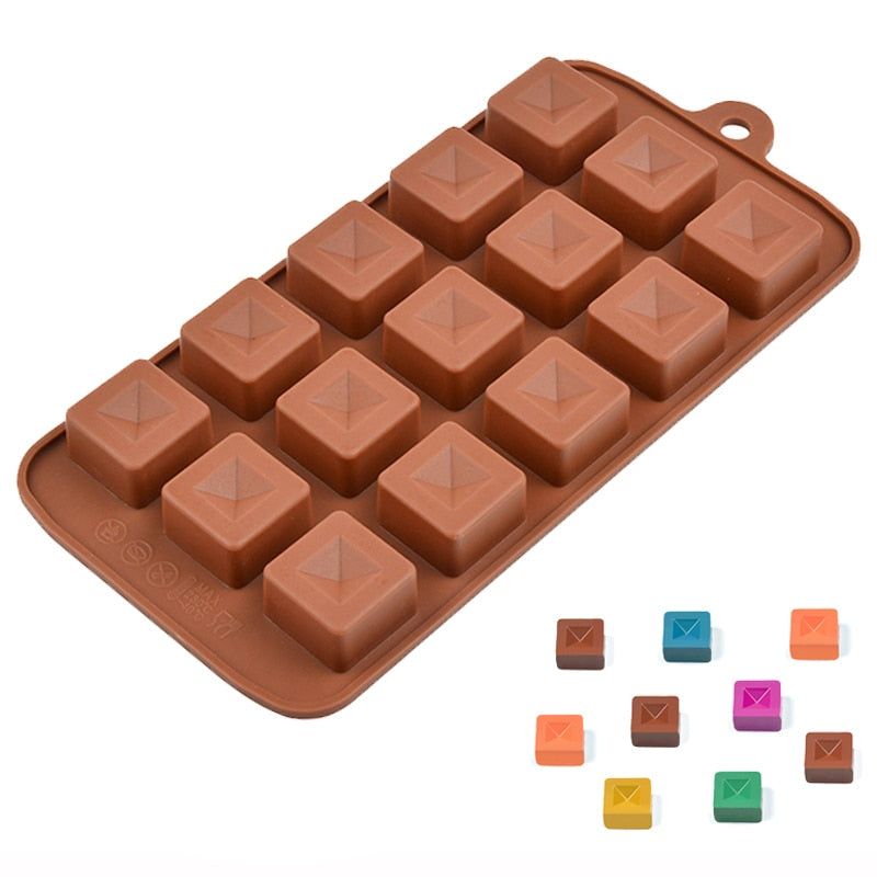 SILIKOLOVE 3D Chocolate Mold Silicone Chocolates Molds for Baking Nonstick Jelly Pudding Sugarcraft Mould DIY Kitchen Bakeware Dsers