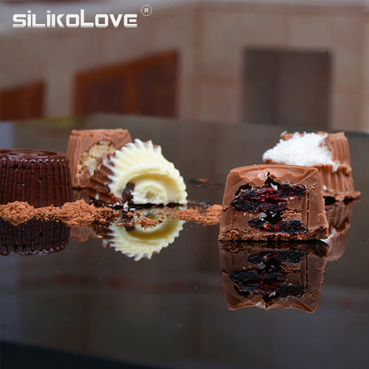 SILIKOLOVE 3D Chocolate Mold Silicone Chocolates Molds for Baking Nonstick Jelly Pudding Sugarcraft Mould DIY Kitchen Bakeware Dsers