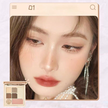 Autumn Winter Eye Shadow Palette 7 Colors Eye Face Makeup Highlighter Blush Matte Shimmer Pigment Easy to Wear Beauty Cosmetics