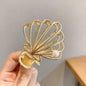 Pearl Hair Claw Set Clip for Women Gold Color Hairpins Metal Hair Accessories Geometric Hollow Pincer Barrette Crystal Clip Big Dsers