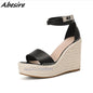 Women's Beach Style Wedge Sandals Wedges Blue High Heels Dsers