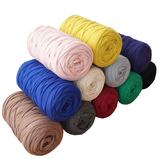 210g/pcs Fancy Yarns For Hand Knitting Thick Thread Crochet Cloth Yarn DIY bag handbag carpet cushion Cotton Cloth T-Shirt Yarn