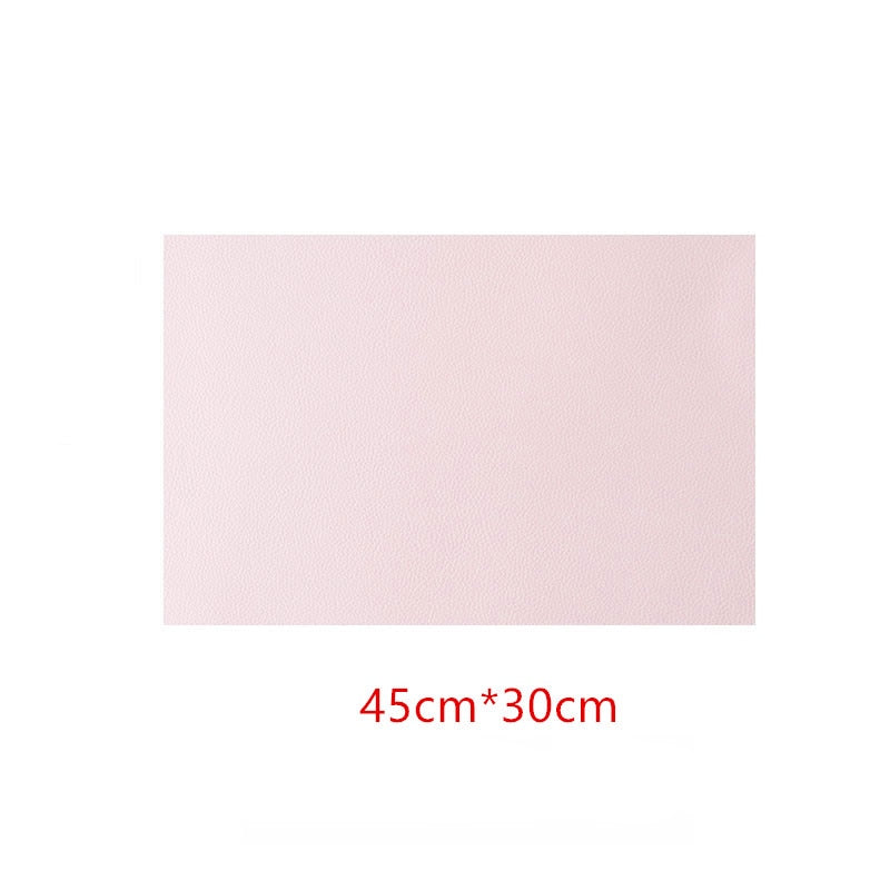 Rectangular Table Mat PU Leather Placemat  Waterproof Greaseproof  Pad Kitchen for Dining Anti-Scalding Insulation Dsers