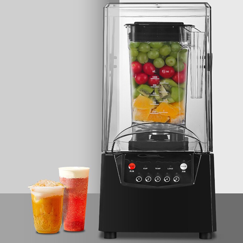 Smoothie Machine Commercial Hood Soundproof Cooking Machine Silent Mixer Milk Tea Shop Smoothie Crushed Ice Juicer Dsers