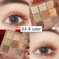 Nine-color Eye Shadow Palette Iris Purple Glitter Pearly Eyeshadow Palette Fashion Korean Shiny Eye Shadow Charming Eye Makeup