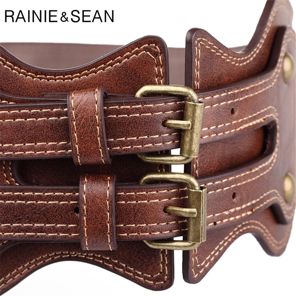 Women's Elastic Punk Rivet Waist Belt Dsers