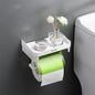 Wall Mount Toilet Paper Holder Bathroom Tissue Accessories Rack Holders Self Adhesive Punch Free Kitchen Roll Paper Accessory Dsers