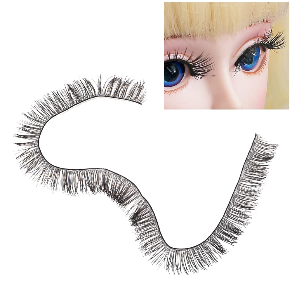 5 Pcs Doll False Eyelashes DIY Eye Lash Black Brown Simulation Toy For Kids Holiday Gifts Toy Decor Dolls Accessories