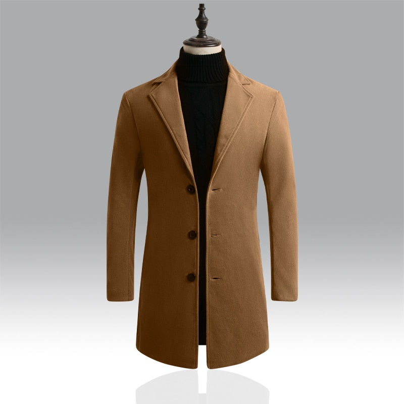 Men's Casual Long Trench Coat Dsers