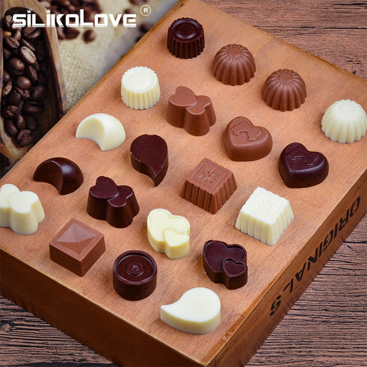 SILIKOLOVE 3D Chocolate Mold Silicone Chocolates Molds for Baking Nonstick Jelly Pudding Sugarcraft Mould DIY Kitchen Bakeware Dsers