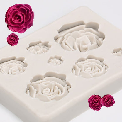 Rose Mold DIY Flower Baking Silicone Cake Decorating Tool Pastry Fondant Sugarcraft Mould Chocolate Biscuits Cookies Kitchen Dsers