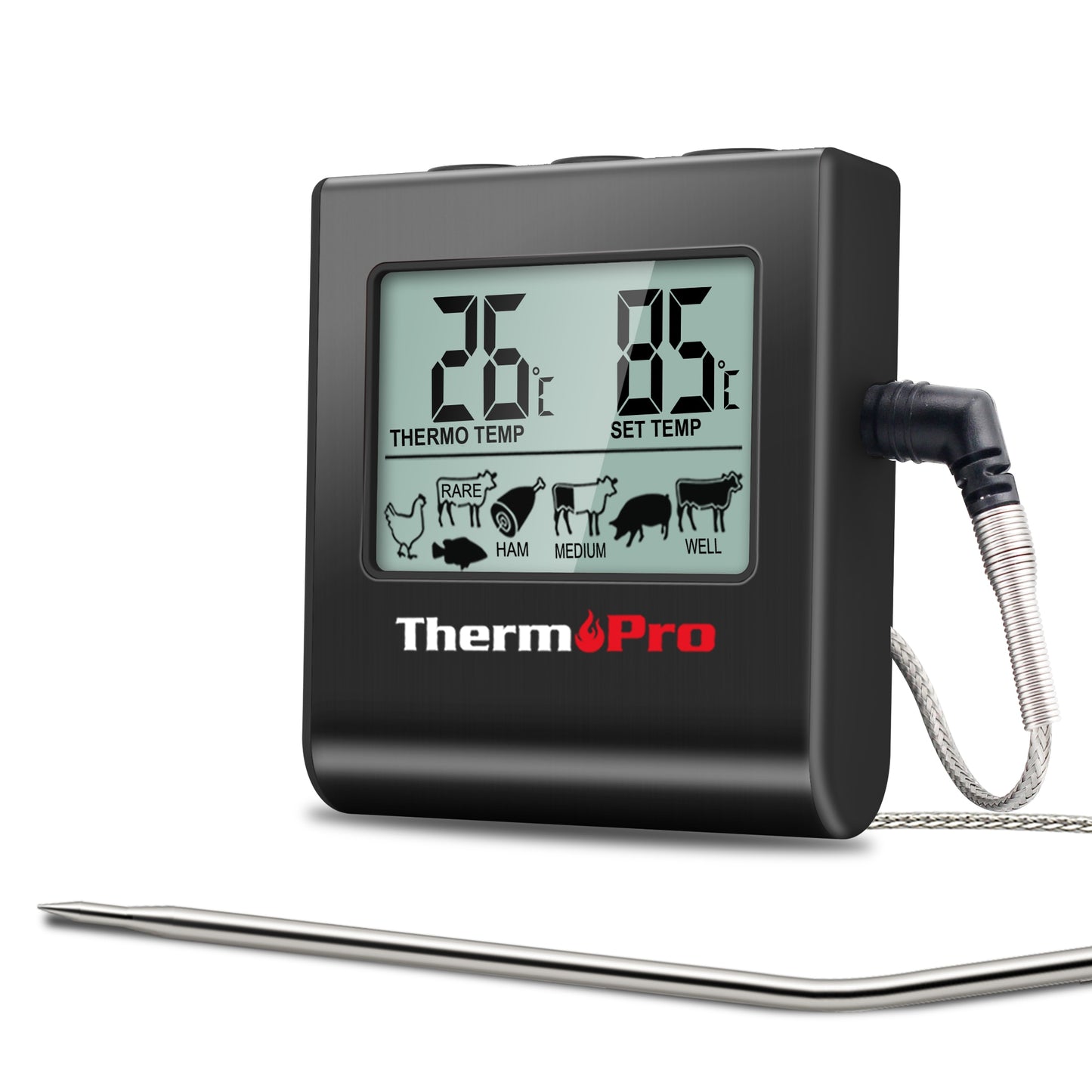 TP16 Digital Barbecue Meat Thermometer For Oven Thermomet With Timer Meat Probe Cooking Kitchen Thermometer For Meat Dsers