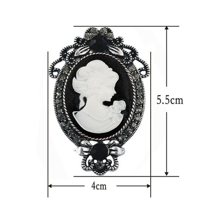 Queen Silhouette Vintage Style Brooch Dsers